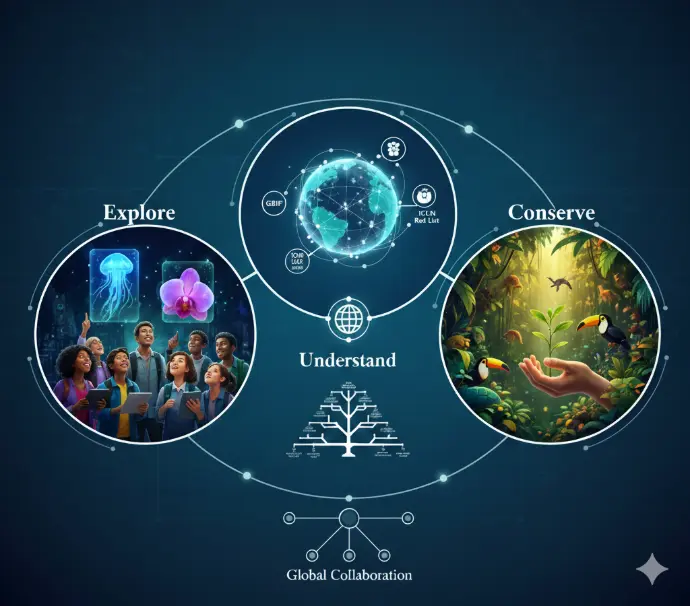 To empower a worldwide community of scientists, educators, and nature enthusiasts to explore, understand, and conserve the diversity of life on Earth.